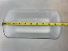 VTG GLASBAKE MILK GLASS 10" X 5" LOAF/BREAD PAN J522 1-1/2 QT 1960s USA