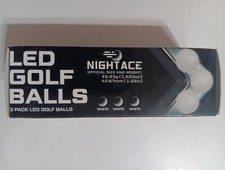 New In Box LED Golf Balls 3 White Lights Up On Impact