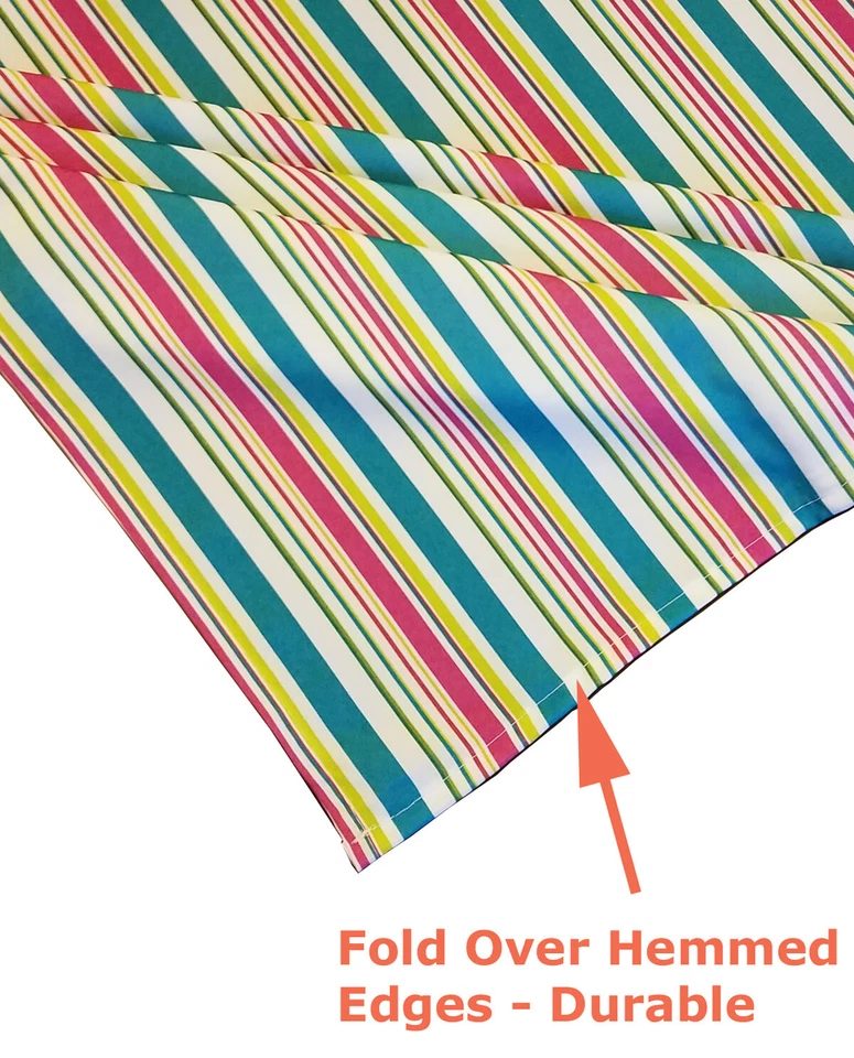 Tektrum 70"X70" Square Colorful Stripes Tablecloth-Waterproof/Stain Resistant - Image 3 of 4