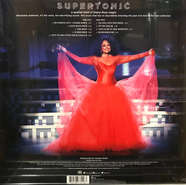 Diana Ross Supertonic Mixes Vinyl LP NEW SEALED Clear vinyl Remix - Eric Kupper - Image 2 of 3
