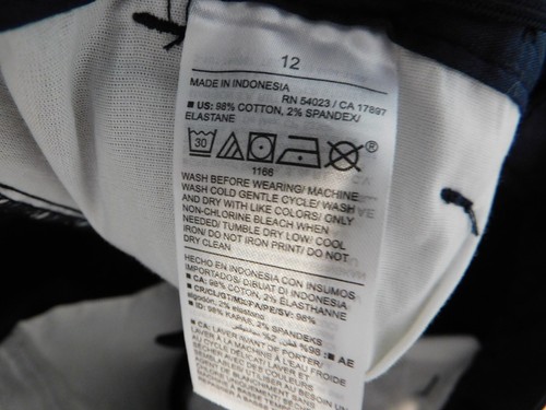Old Navy Pants Built In Flex Girls Reinforced Knees Uniform Sz 12 Navy Blue - Picture 9 of 9