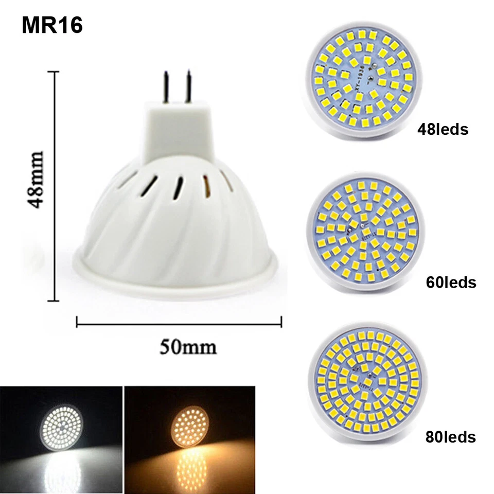 GU10 MR16 E27 E14 LED Bulb 5W 7W 9W Light Bulb Spotlight SMD2835 Lamp Downlight - Image 3 of 4