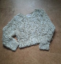 Vintage Kurzer Zottel Flockati Pullover Orig 80er 90er Gr 36/38  leicht oversize