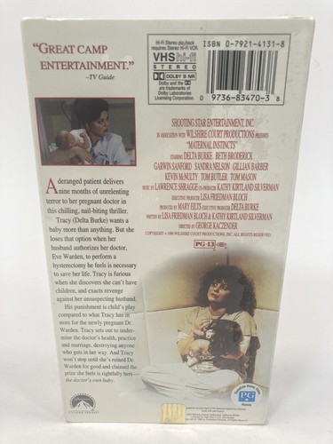 VHS Maternal Instincts Delta Burke 1996 Rare & Out of Print OOP, Hollow Sealed - 第 2/10 張圖片