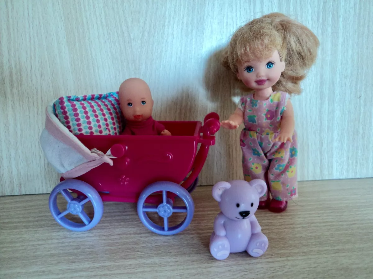 Barbie Pretty Kelly with Her Toy Pram Baby and Accessories