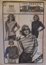ANN PERSON COLLECTION Pattern #333 MISSES' T-SHIRT COLLECTION size 30-46 UC/FF