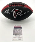 MICHAEL VICK ATLANTA FALCONS SIGNED FULL SIZE FOOTBALL JSA WITNESS COA SMUDGE