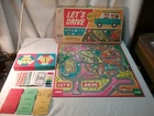 VINTAGE 1968 MILTON BRADLEY LET'S DRIVE ROAD SAFETY FUN BOARD GAME COMPLETE