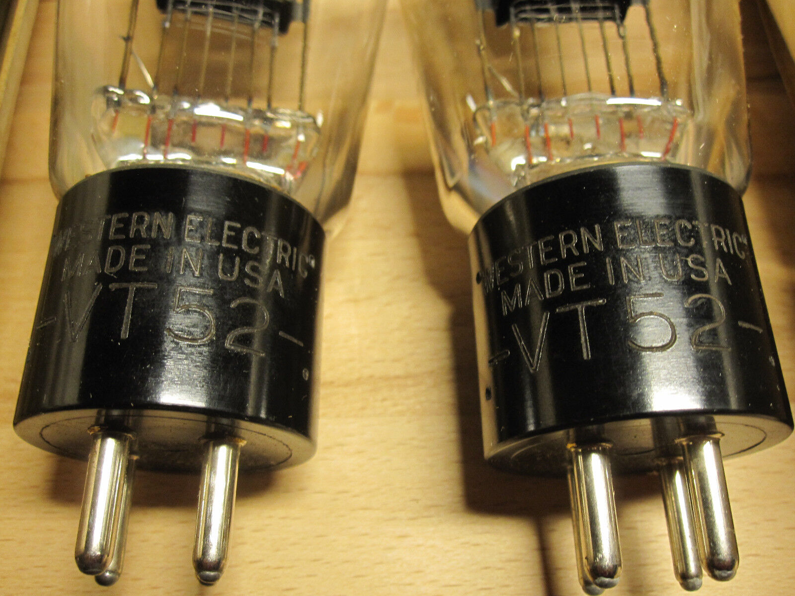 VT52 VACUUM TUBE PAIR WESTERN ELECTRIC 45 SPECIAL