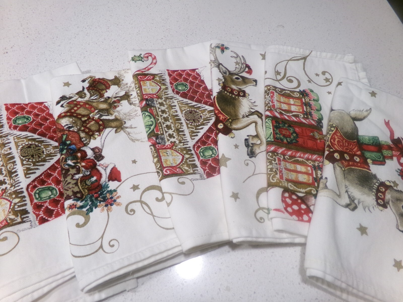 WILLIAMS SONOMA TWAS THE NIGHT BEFORE CHRISTMAS LOT OF 8 NAPKINS eBay
