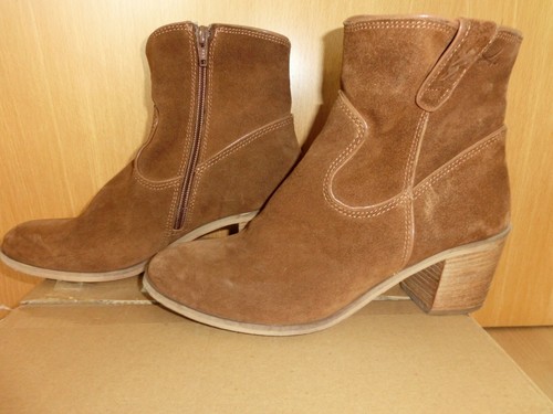 Damen Stiefelette Sansibar Velours braun 39 - wie neu