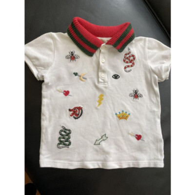 GUCCI polo shirt embroidery 80-90cm genuine | eBay