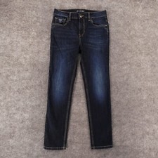 Guess Jeans Youth Girls 14 Stretch Skinny Denim Blue Dark Wash Fade