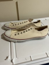 NEW VINTAGE 80/90's Chuck Taylor Converse All Star Low Tops USA White SIZE 12.5