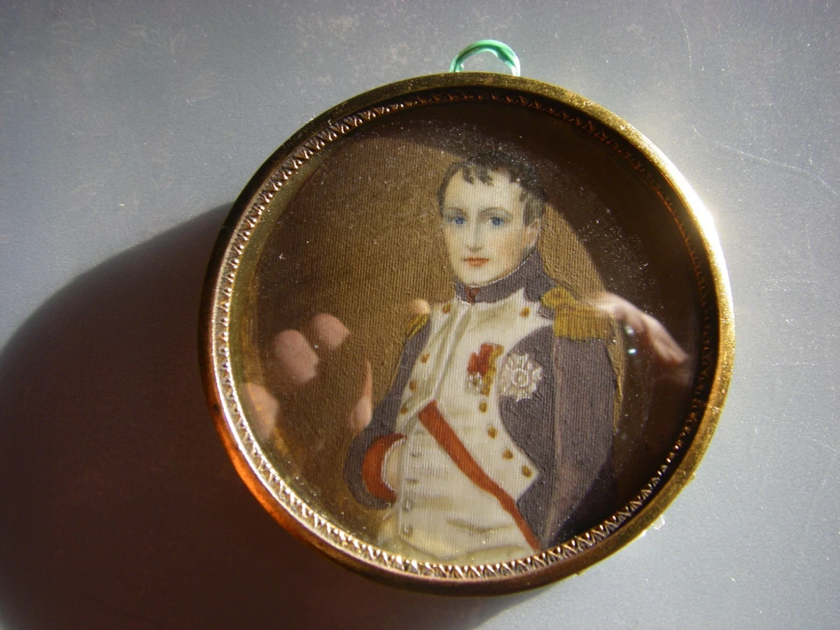 Portrait Miniature Premier Empire - Officier, Technique Gouache, école Française Classique