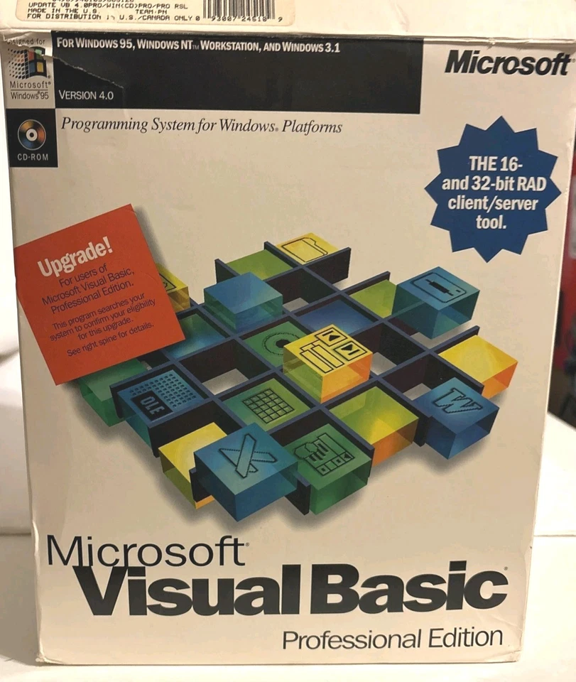 Microsoft Visual Basic Pro Professional Edition 4.0 PC Windows 95 NT 3.1 - Image 2 of 4