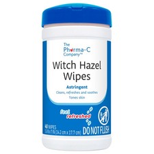 Witch Hazel Wipes 40 Count - Daily Toner  Astringent Cleansing Cloths