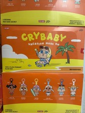 Authentic NEW Pop Mart CRYBABY Vacation Mode On FULL SET 6 Vinyl Plush Pendant