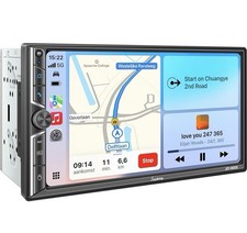 7" Double DIN Car Stereo Bluetooth CarPlay Android Auto Touchscreen Radio Camera