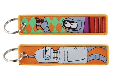 Pinstant Futurama Bender Robot Comedy Animated TV Show 5.1 x 1.2 inches, Red 