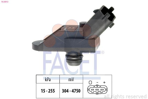 Facet Luftdrucksensor, HöHenanpassung 10.3013 FüR Alfa Romeo Lancia Volvo-image