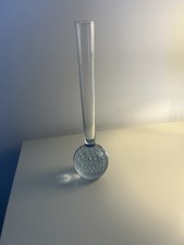 Blue Bubble Glass Bud Vase Bohemia Glass