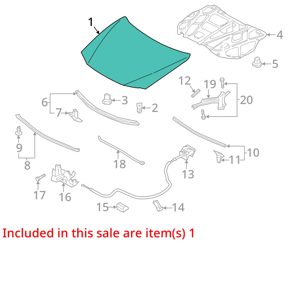 Used Hood fits: 2013 Mazda 5  Grade A — 第 2/4 张图片