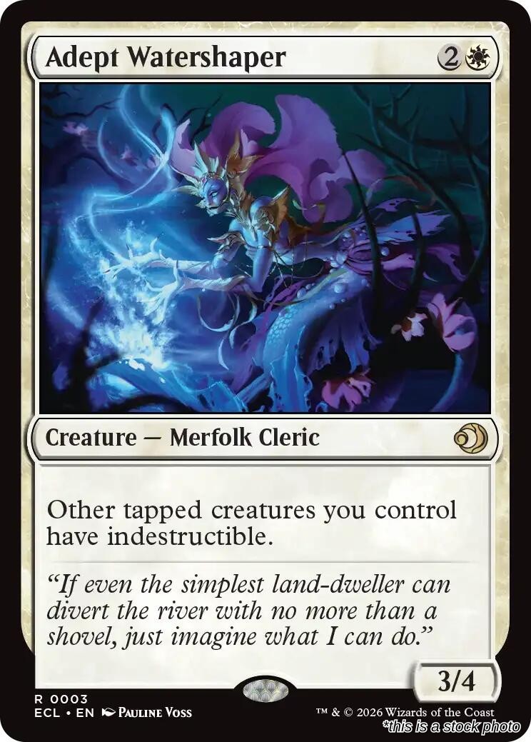 Adept Watershaper (ECL 3), Normal, Lorwyn Eclipsed, MTG