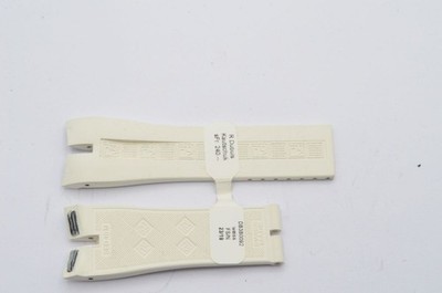 ROGER DUBUIS KAUTSCHUK ARMBAND 23MM FALTSCHLIESSE 19MM NEU WEISS 23-19