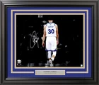 Stephen Curry Signed Framed 16x20 Photo Golden State Warriors Spotlight JSA