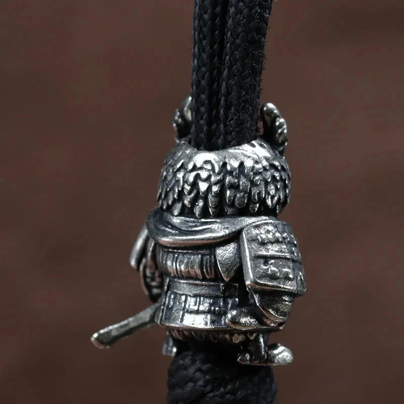 Cuchillo Samurai EDC Búho Paracord Cuentas Cordón Latón Hágalo Usted Mismo Herramientas Exterior Foto 3 de 4