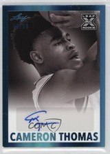 2021-22 Leaf Memories 1960 Base Platinum Spectrum 48/99 Cameron Thomas Auto p8v