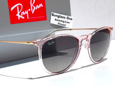 Ray Ban ERIKA Transparent Pink GRADIENT Grey Lens Sunglass RB 4171 6742/11