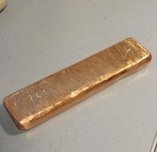 Lingot De Cuivre 680 Gr Coulé À La Maison Brass Cooper