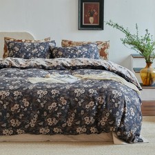 Simple Opulence Muslin Duvet Cover Set King Size, 100 Washed Cotton 3 Pieces