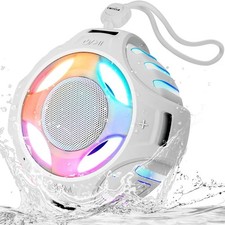 IPX7 Waterproof Bluetooth Shower Speaker with RGB Lights