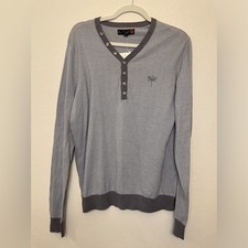 G by Guess NWT Men's Gray V-Neck Sweater Size L