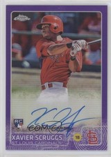 2015 Topps Chrome Rookie Purple Refractor /250 Xavier Scruggs #AR-XS Auto r9d