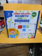 Simply magic 131 PCS Jumbo Magnetic Base Ten Blocks for Math, Place Value...