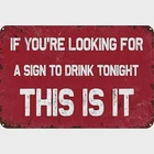 Funny Drinking Tin Metal Signs Home Décor Retro Bar for Cave, Vintage Style,Wall
