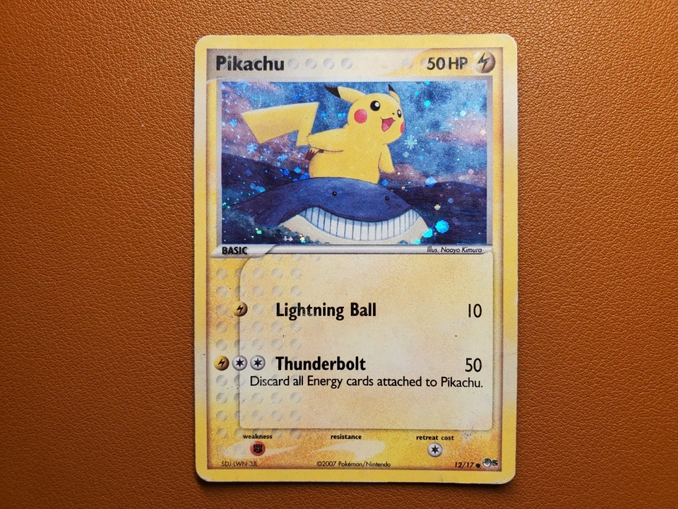 Pikachu Voice Swirl POP 5 12/17 Holo Bleed Promo Holo Inverted Back Error MP HP - Image 2 of 3