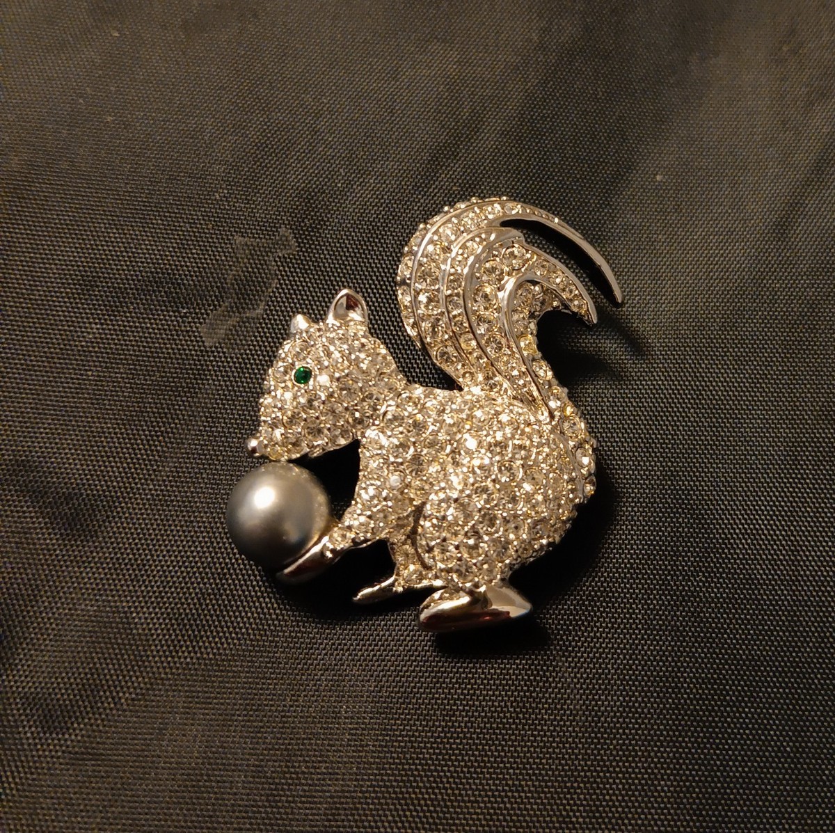 Abiste Squirrel Brooch With Crystals