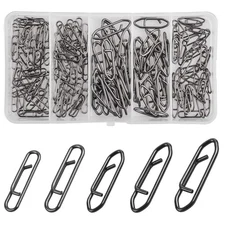 Power Clips High Strength Fishing Snaps Set, 100pcs Stainless Steel Connector...