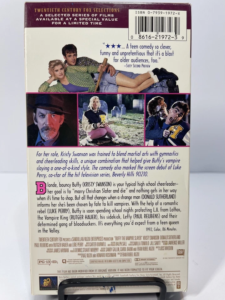 Buffy the Vampire Slayer (VHS, 1992) Horror/Comedy Kristy Swanson Paul Reubens - Image 3 of 4