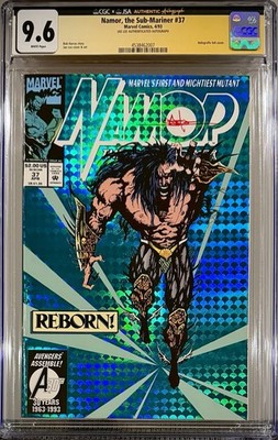 Namor: The Sub-Mariner #37 - CGC SS 9.6 Signed by Jae Lee - Holographx Cover