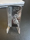1 oz .9999 Silver Bar - Scottsdale Marquee Peacock Silver Bullion Bar #A686