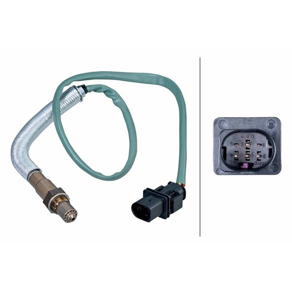 Lambdasonde Beheizt 5-Polig 675 Mm Kabel Hella FüR U.A. MERCEDES-BENZ C-KLASSE-image