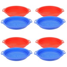 8Pcs Durable Plastic Sand Sieves Beach Toys Kids Summer Play