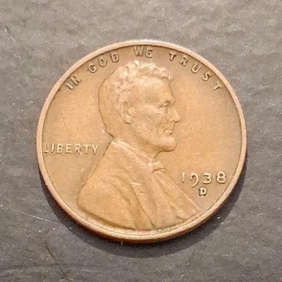 Rare Cond1938D Full wheat stalks strong strike semi key date bn uncirculated.