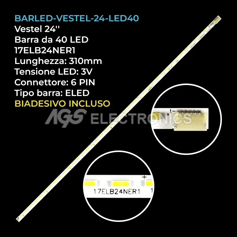 BARRA STRIP 40 LED VESTEL 17ELB24NER1 24FA7000 VES236WNVC2DN04
